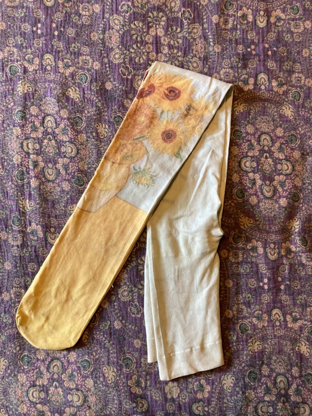 Van Gogh Sunflower Tights - Picture 3 of 4